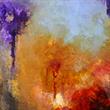 Between Heaven and Earth, Mischtechnik auf Leinwand, 28 x 28 cm