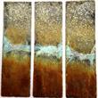 Flow, Mischtechnik auf Schieferplatte, Triptychon, 30 x 40 cm   ***VERKAUFT***