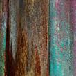 Rusty Wood, Mischtechnik auf Fotokarton, 17 x 5 cm